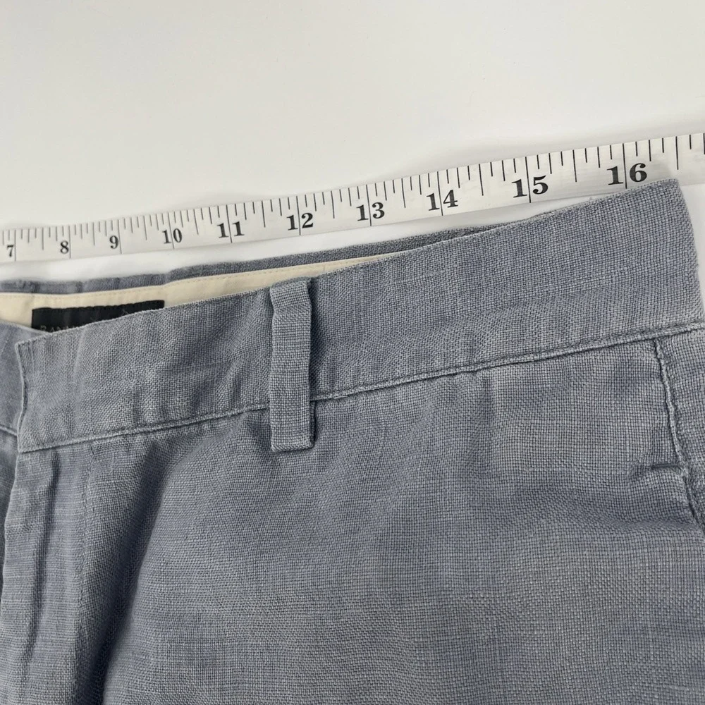 Banana Republic Mens Pants Relaxed Fit 100% Linen Blue Chino 33x31 Made in India